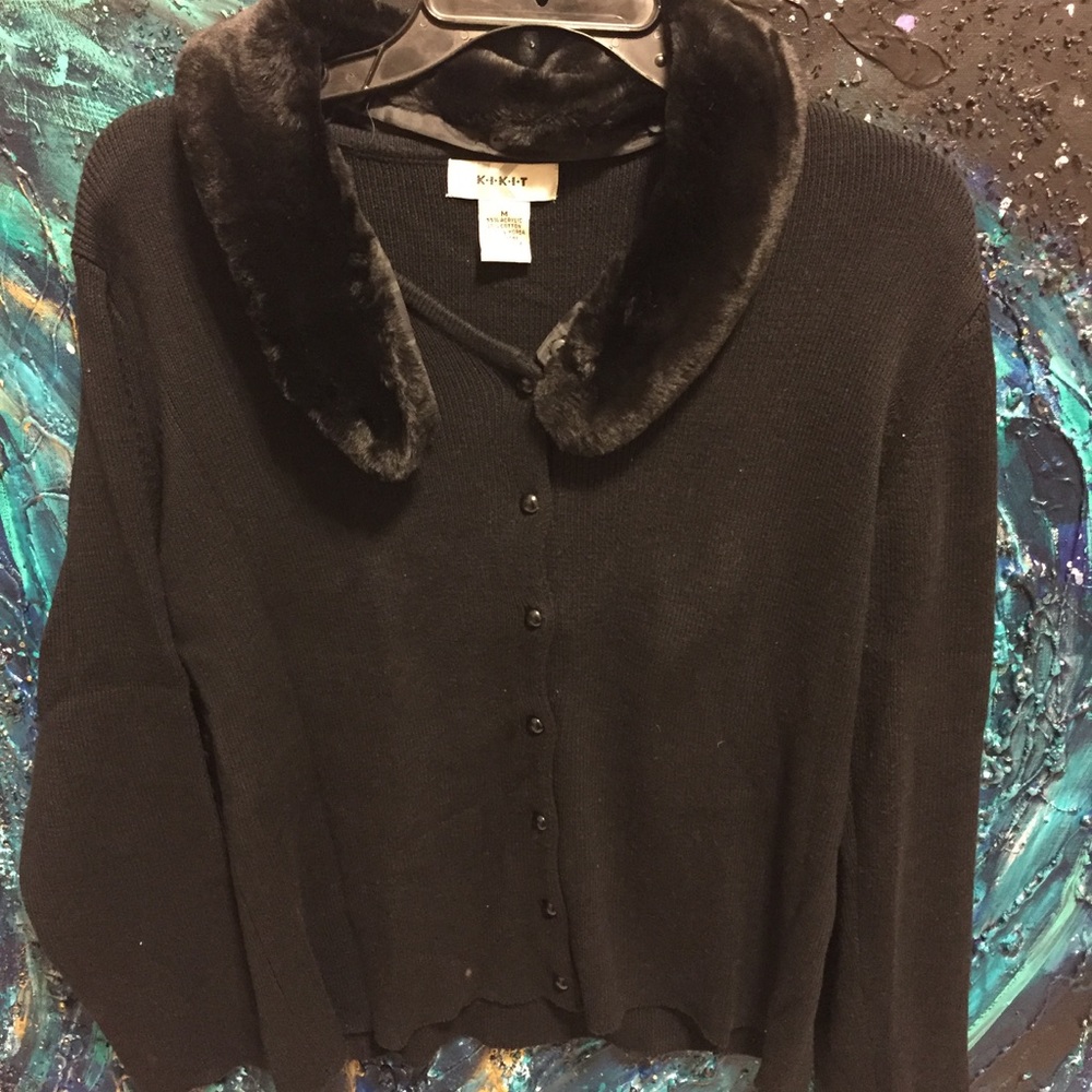 Changeable Collar Sweater Cardigan